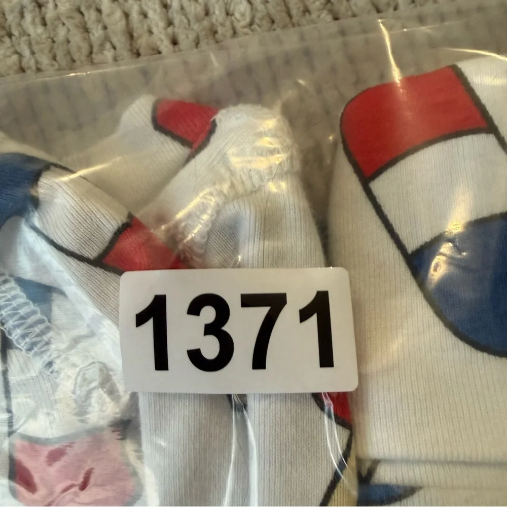 Monica + Andy Newborn Zip Sleeper Popsicle Print‎ Organic Cotton Red White Blue